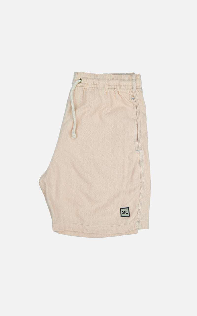 Short Linho Elastano Bege
