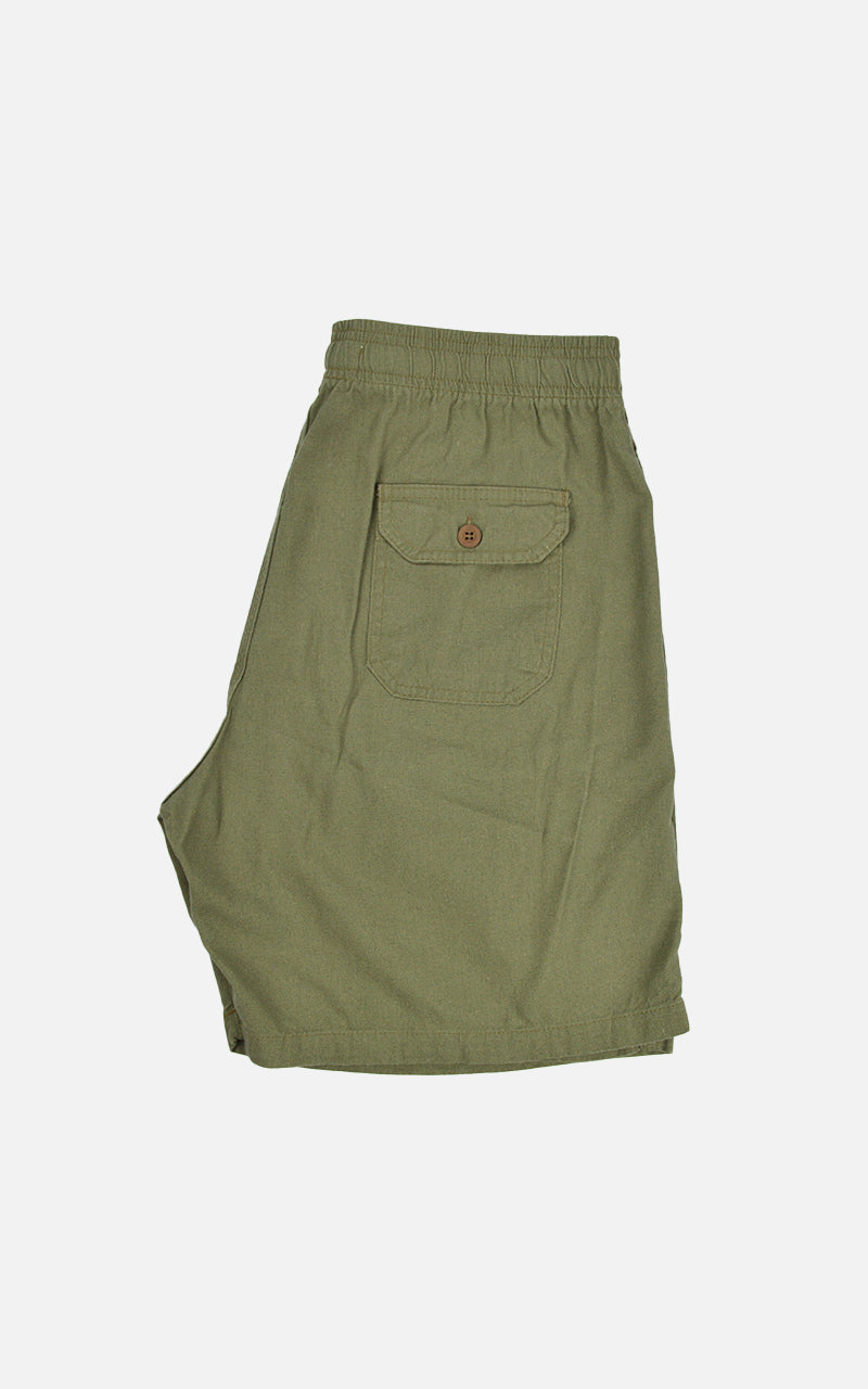 Short Linho Confort Verde Oliva