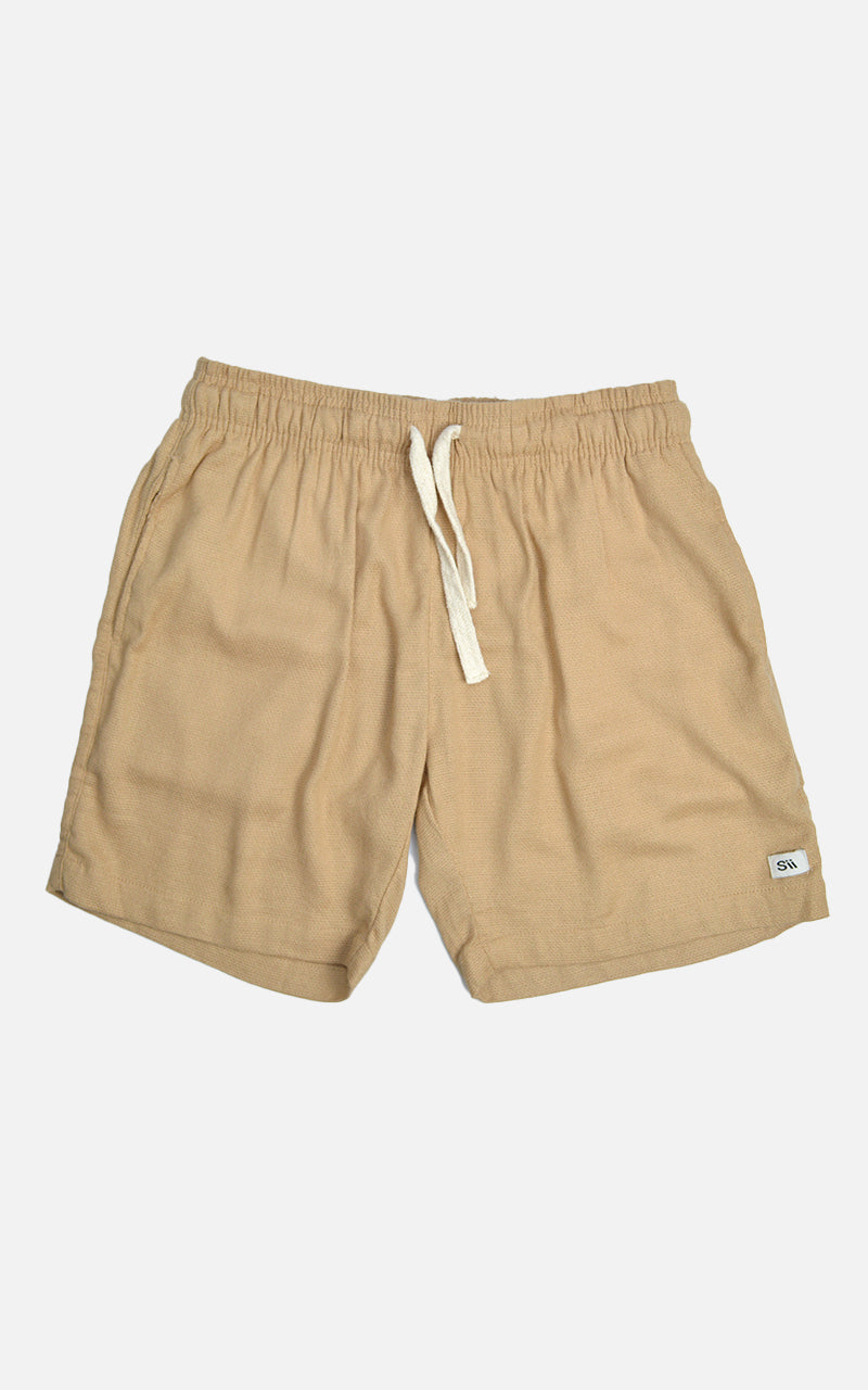 Short Linho Tricot Bege