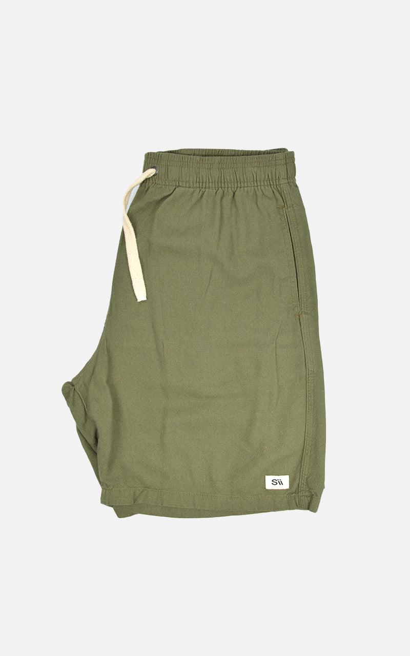 Short Linho Confort Verde Oliva