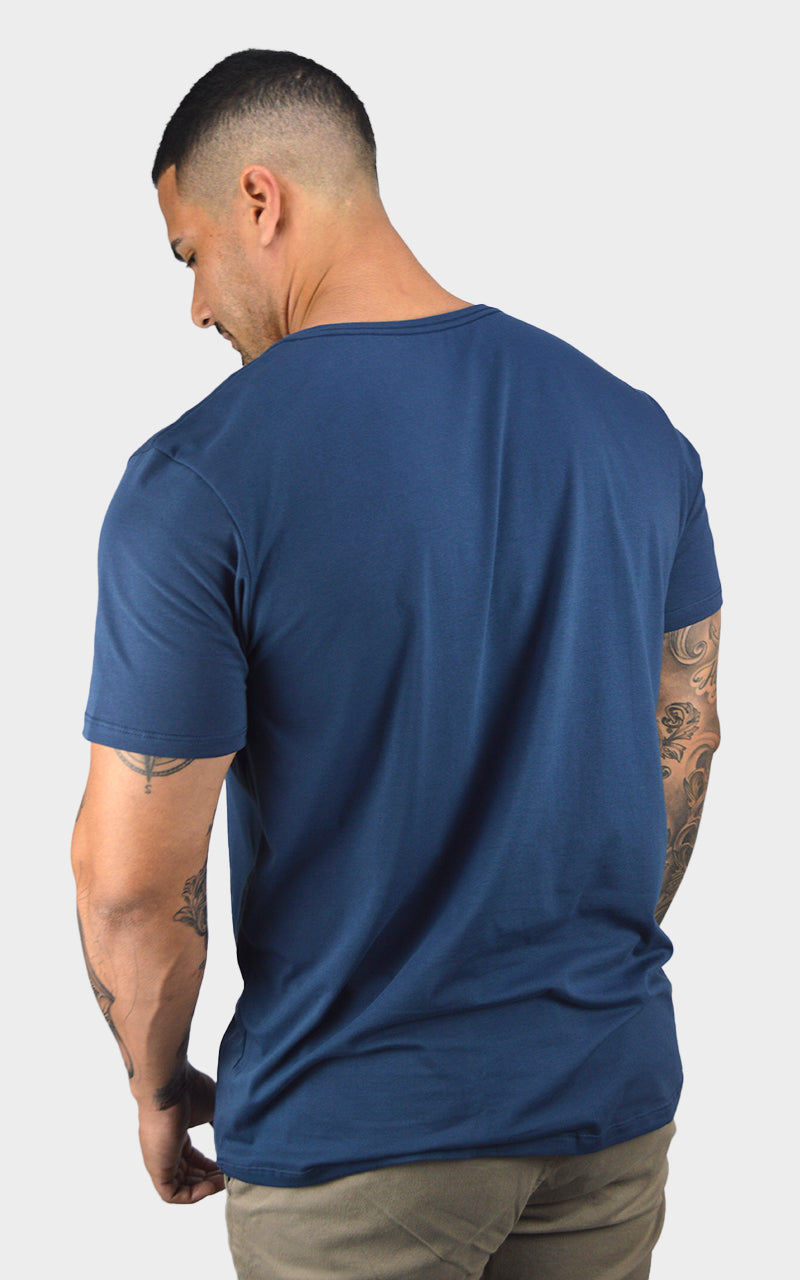Camiseta Algodão Egípcio Azul
