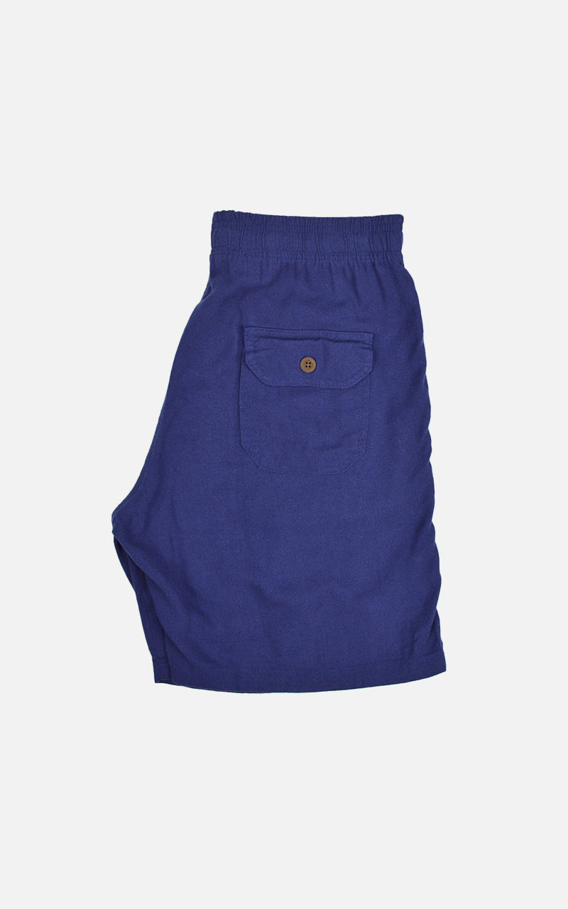 Short Linho Confort Azul Marinho
