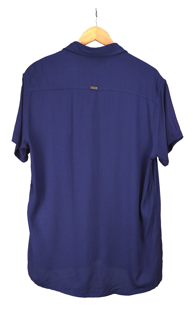 Camisa Viscose Alfaitaria Azul Marinho