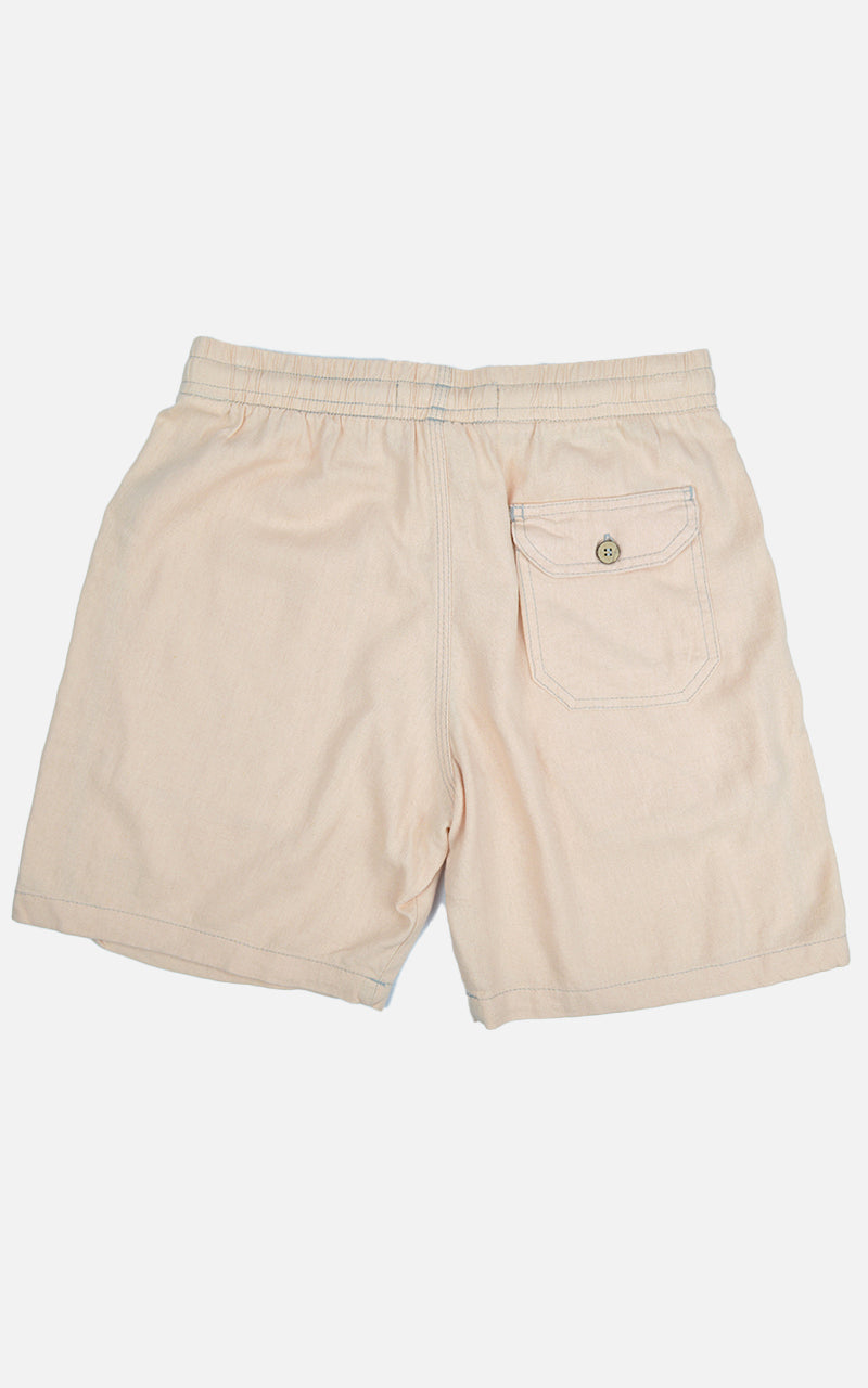 Short Linho Elastano Bege