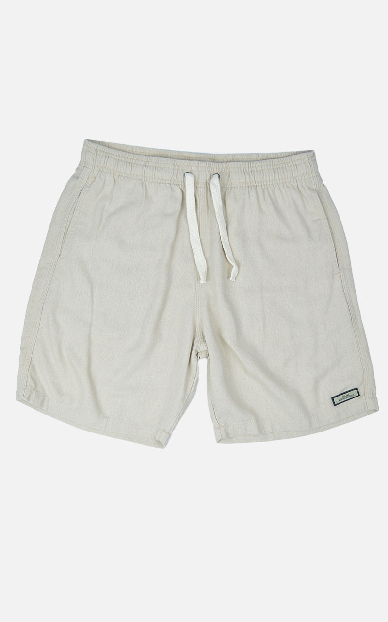 Short Linho Confort Bege