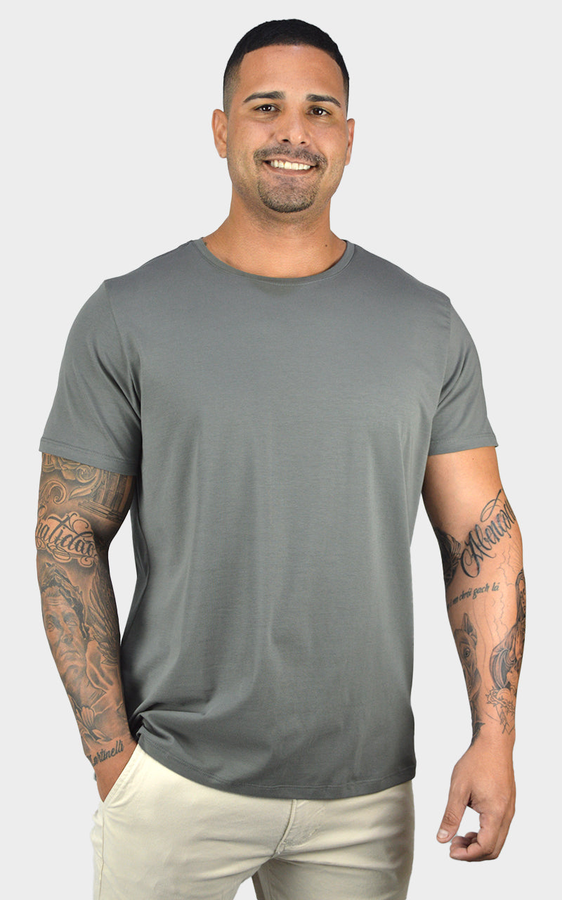 Camiseta Algodão Egípcio Cinza