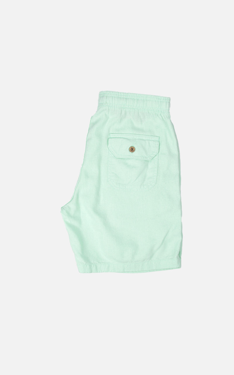 Short Linho Confort Verde Thaiti