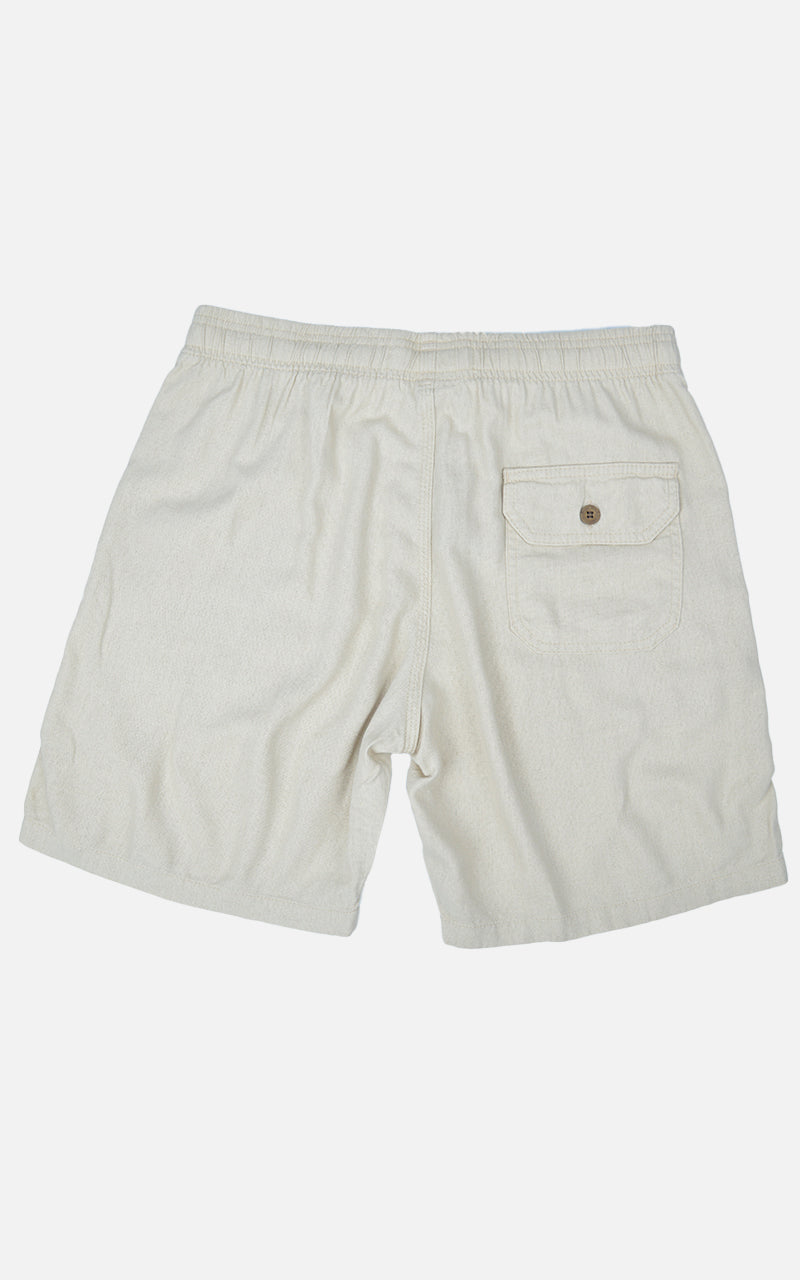 Short Linho Confort Bege