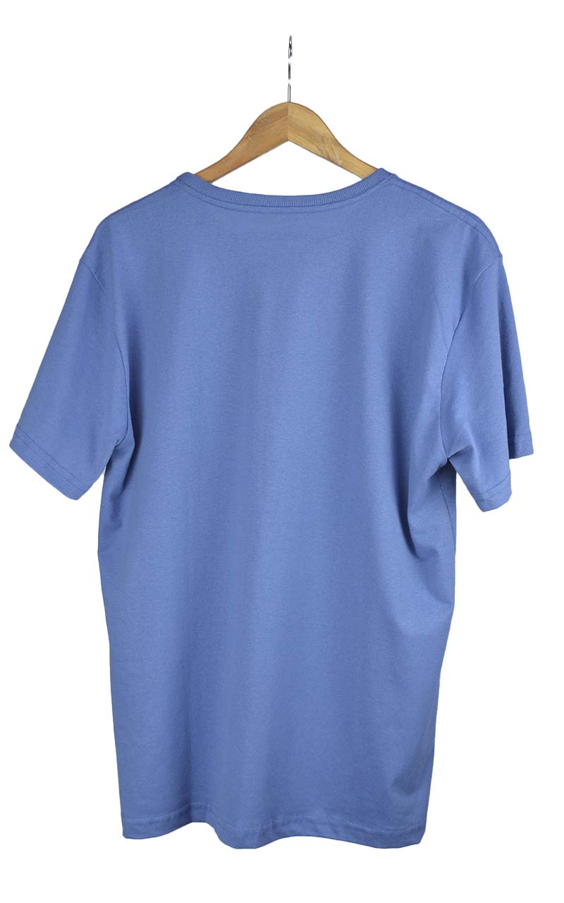 Camiseta premium basica azul medio