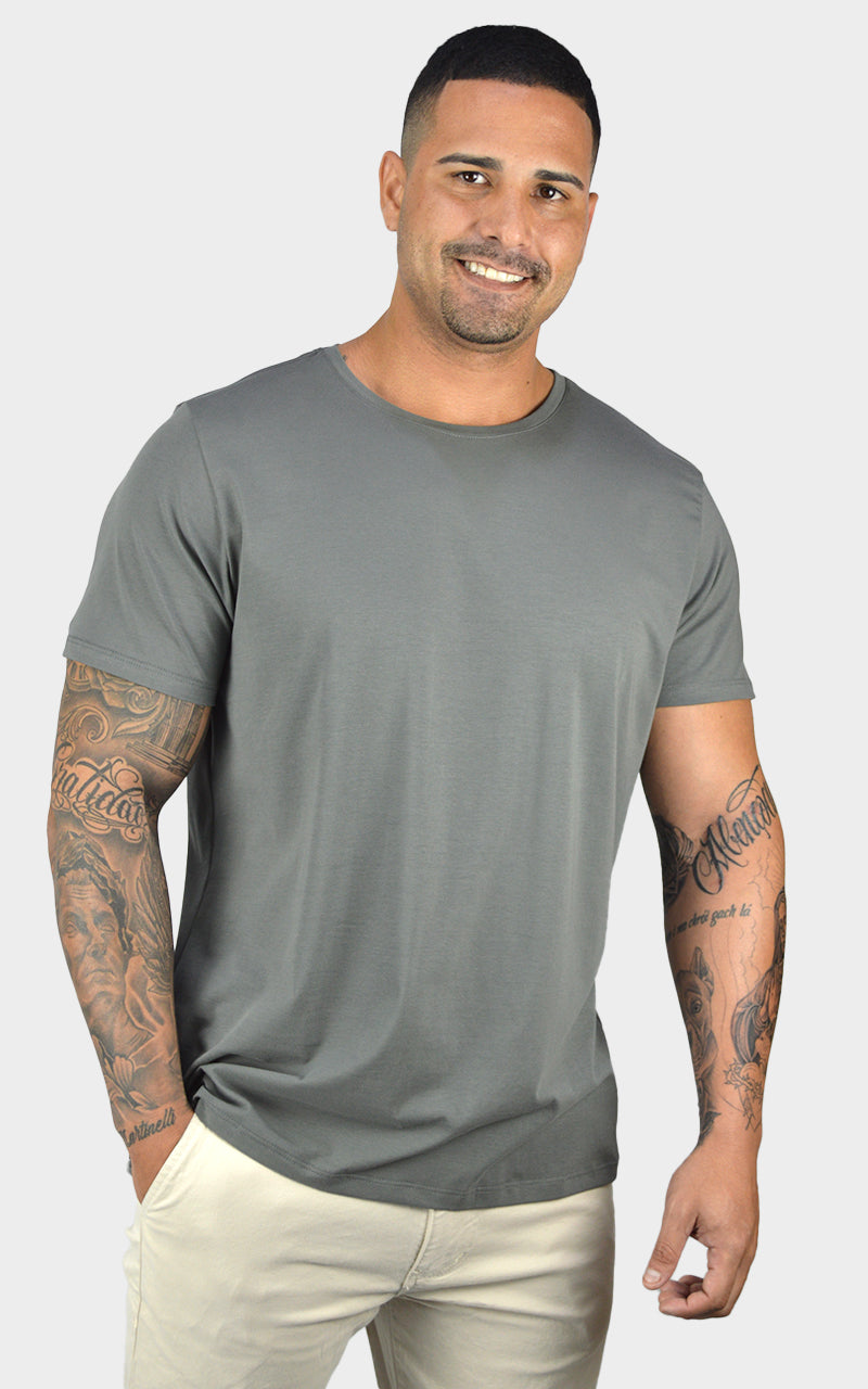 Camiseta Algodão Egípcio Cinza