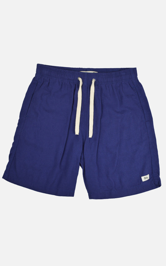 Short Linho Confort Azul Marinho