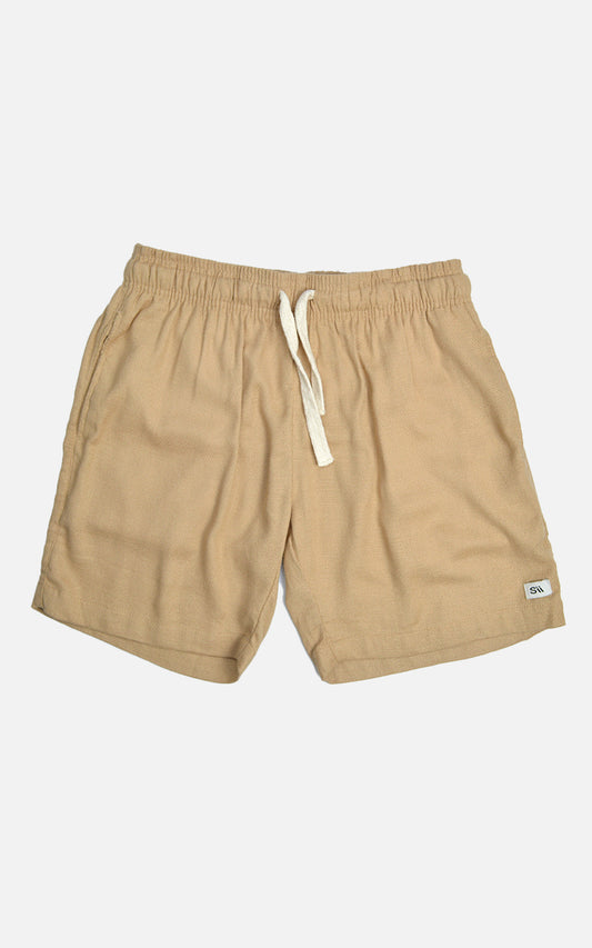 Short Linho Tricot Bege