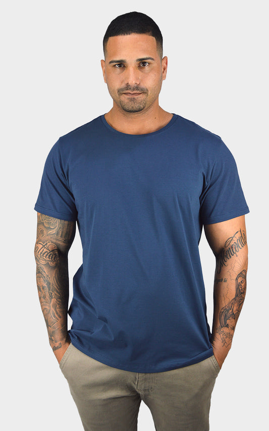 Camiseta Algodão Egípcio Azul