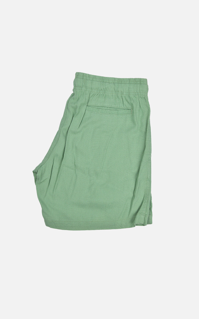 Short Linho Elastano Verde