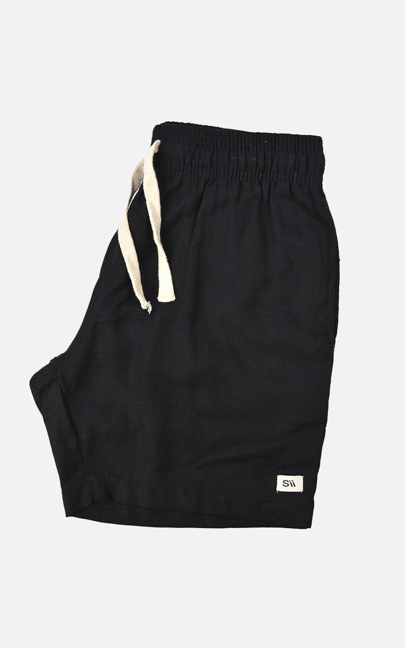 Short Linho Tricot Preto