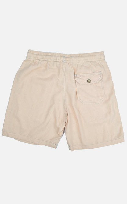Short Linho Elastano Bege