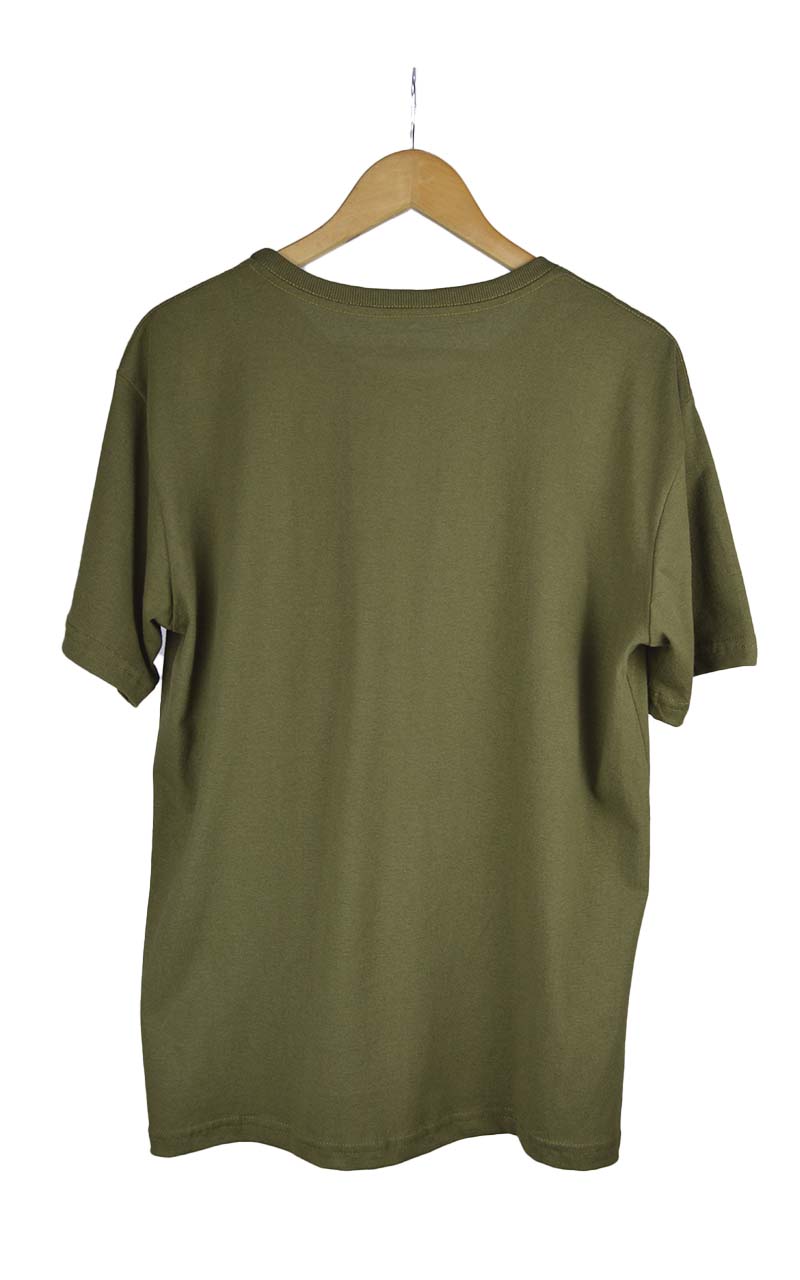Camiseta premium basica verde militar