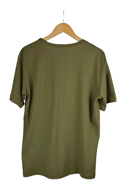 Camiseta premium basica verde militar
