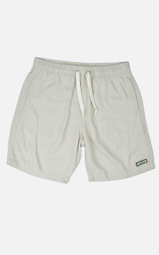 Short Linho Confort Bege