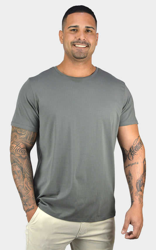 Camiseta Algodão Egípcio Cinza