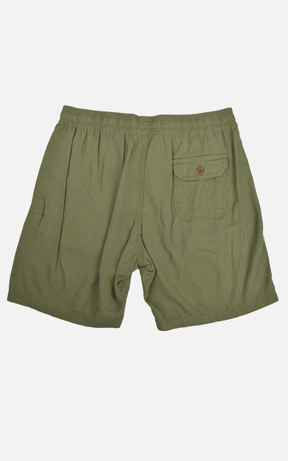 Short Linho Confort Verde Oliva