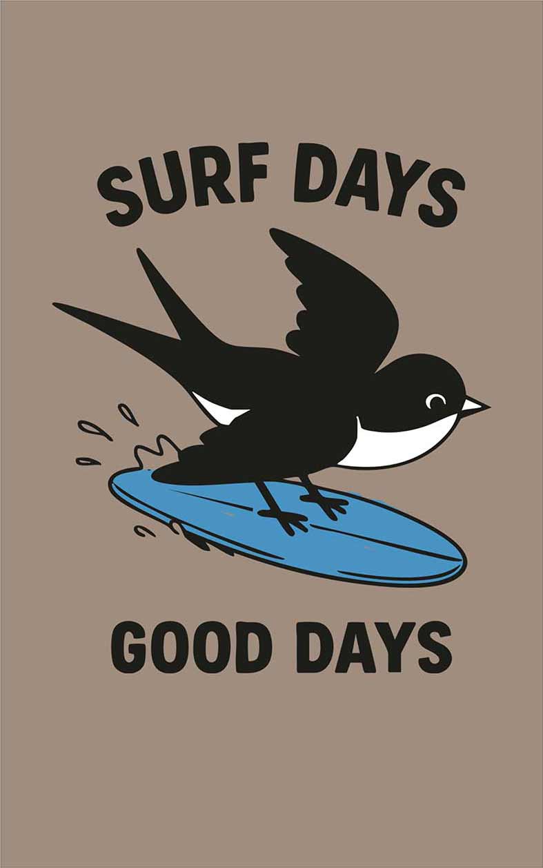 Camiseta Andorinha Surf Marrom Bronze