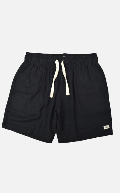 Short Linho Tricot Preto