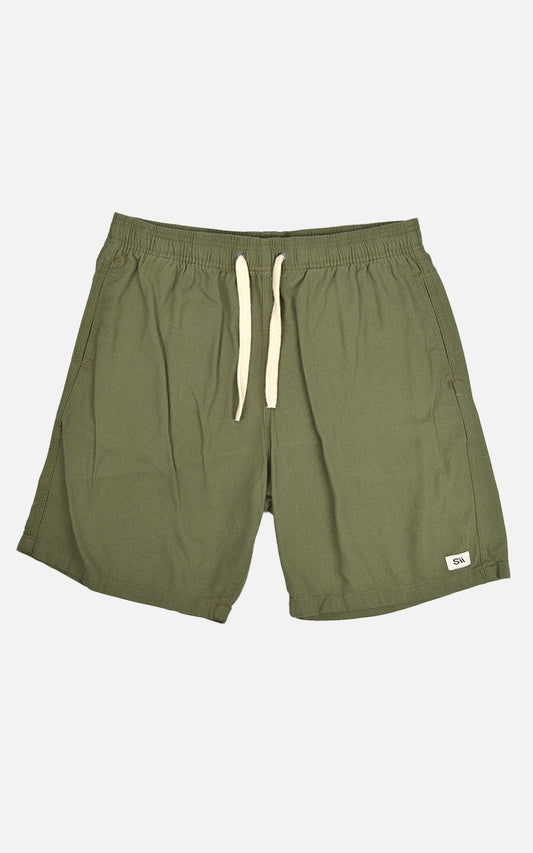 Short Linho Confort Verde Oliva