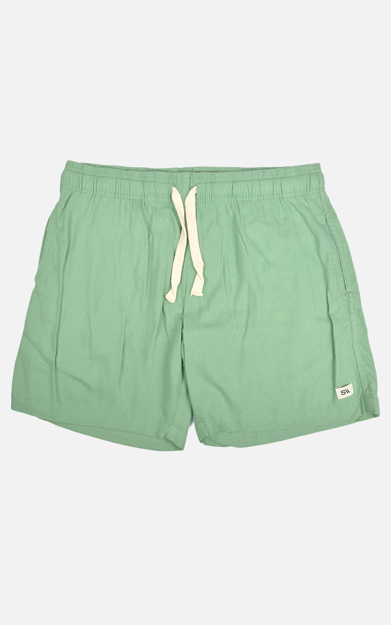 Short Linho Elastano Verde