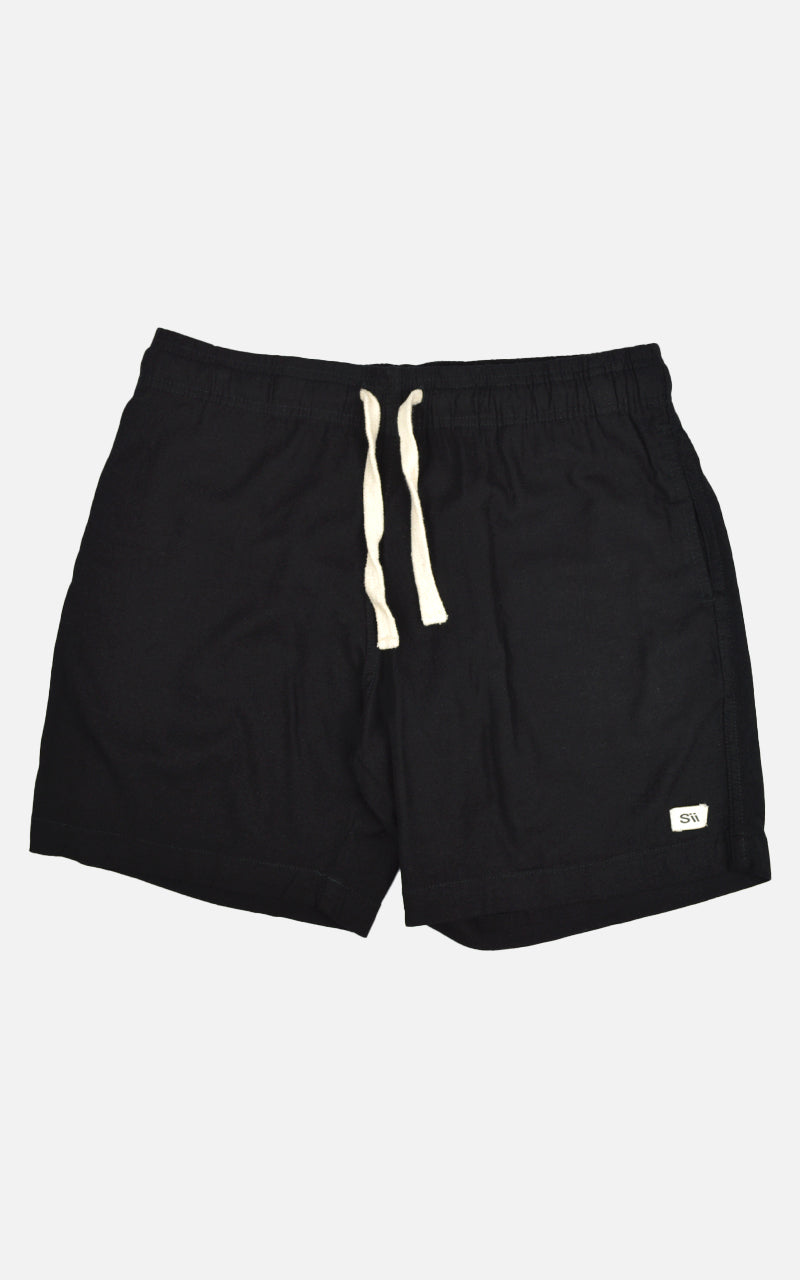 Short Linho Elastano Preto
