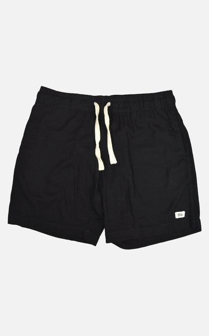 Short Linho Elastano Preto