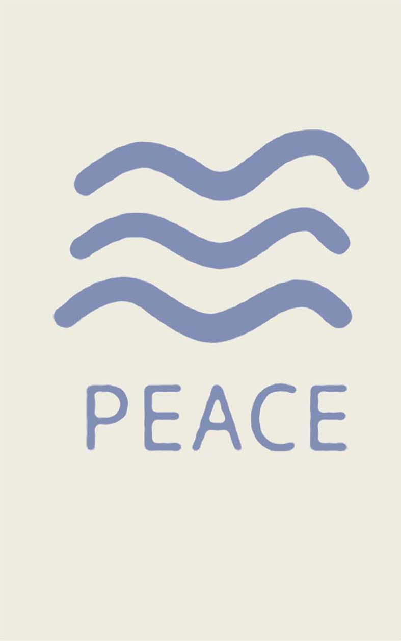 Camiseta Peace Areia